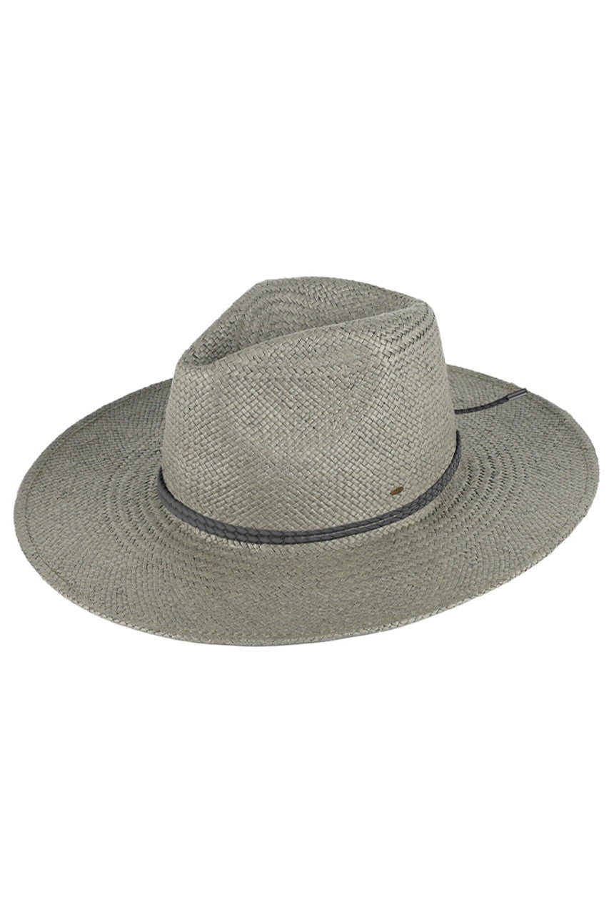Dark Sage C.C Paper Panama Sun Hat is a must-have accessory for any sunny day. Made with high-quality paper to ensure durability and breathability. Perfect for protecting your face and neck from harmful UV rays. Look stylish and stay cool with this versatile sun hat.