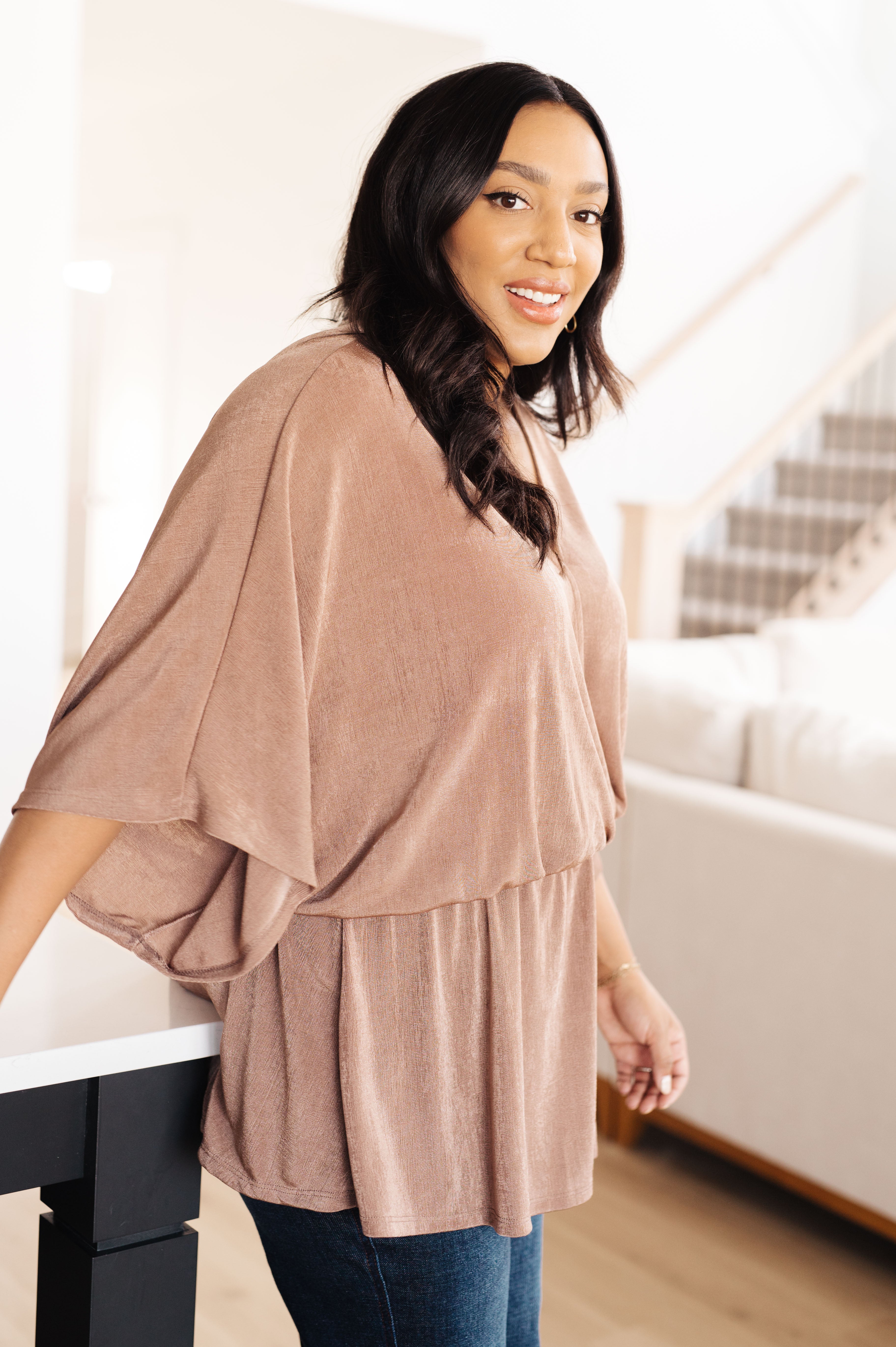 Dazzlingly Draped V-Neck Blouse - Charming Charlie