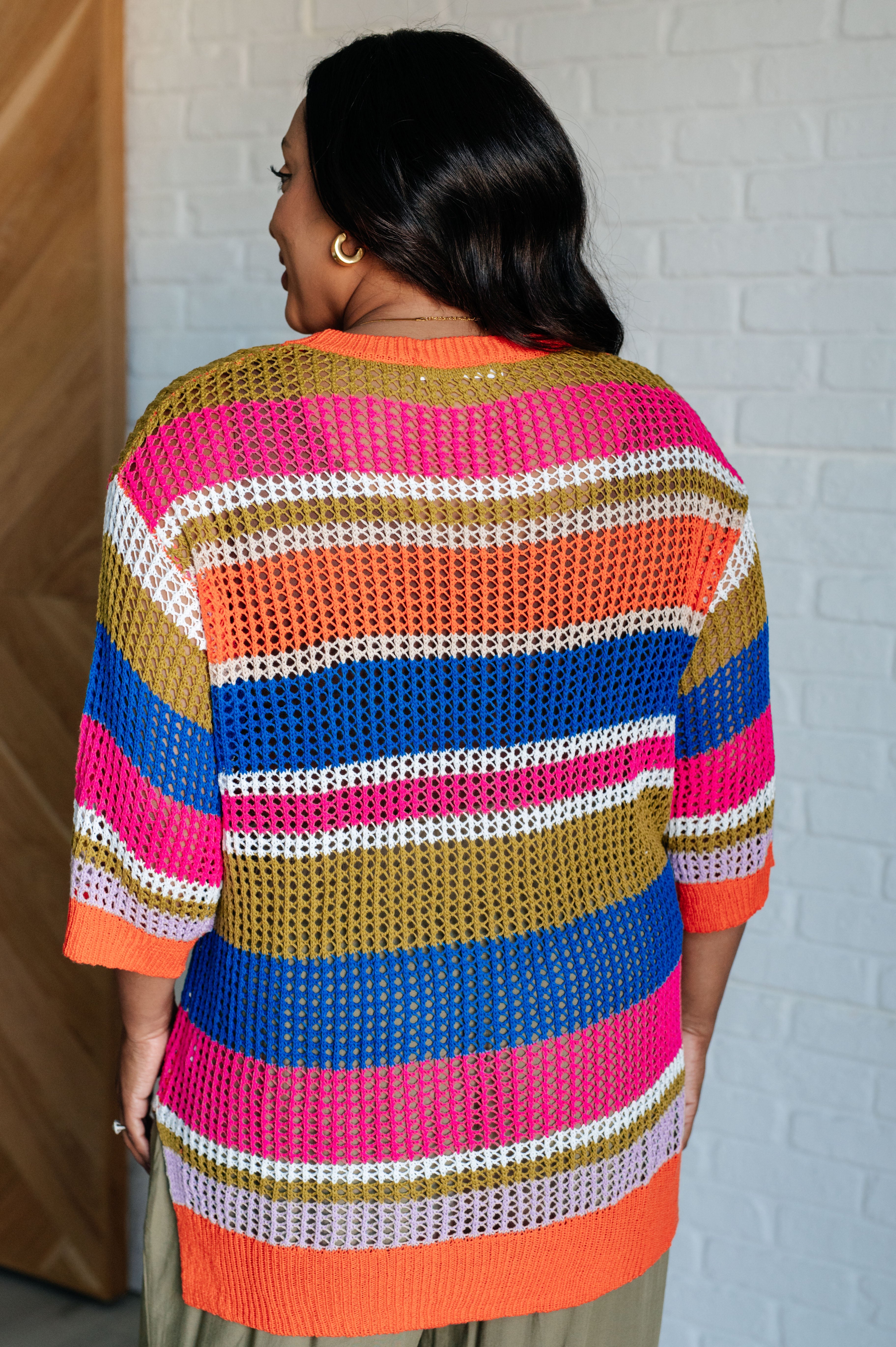 Deep Thoughts Striped Loose Knit Top - Charming Charlie