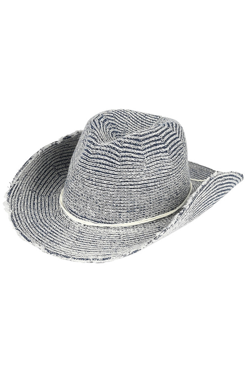 Denim C.C Distressed Vintage Style Cowboy Hat combines fashion and function with its worn-in look and sturdy design. Crafted with high-quality materials, this cowboy hat offers tried and true protection from the sun while adding a touch of rugged charm to any outfit.