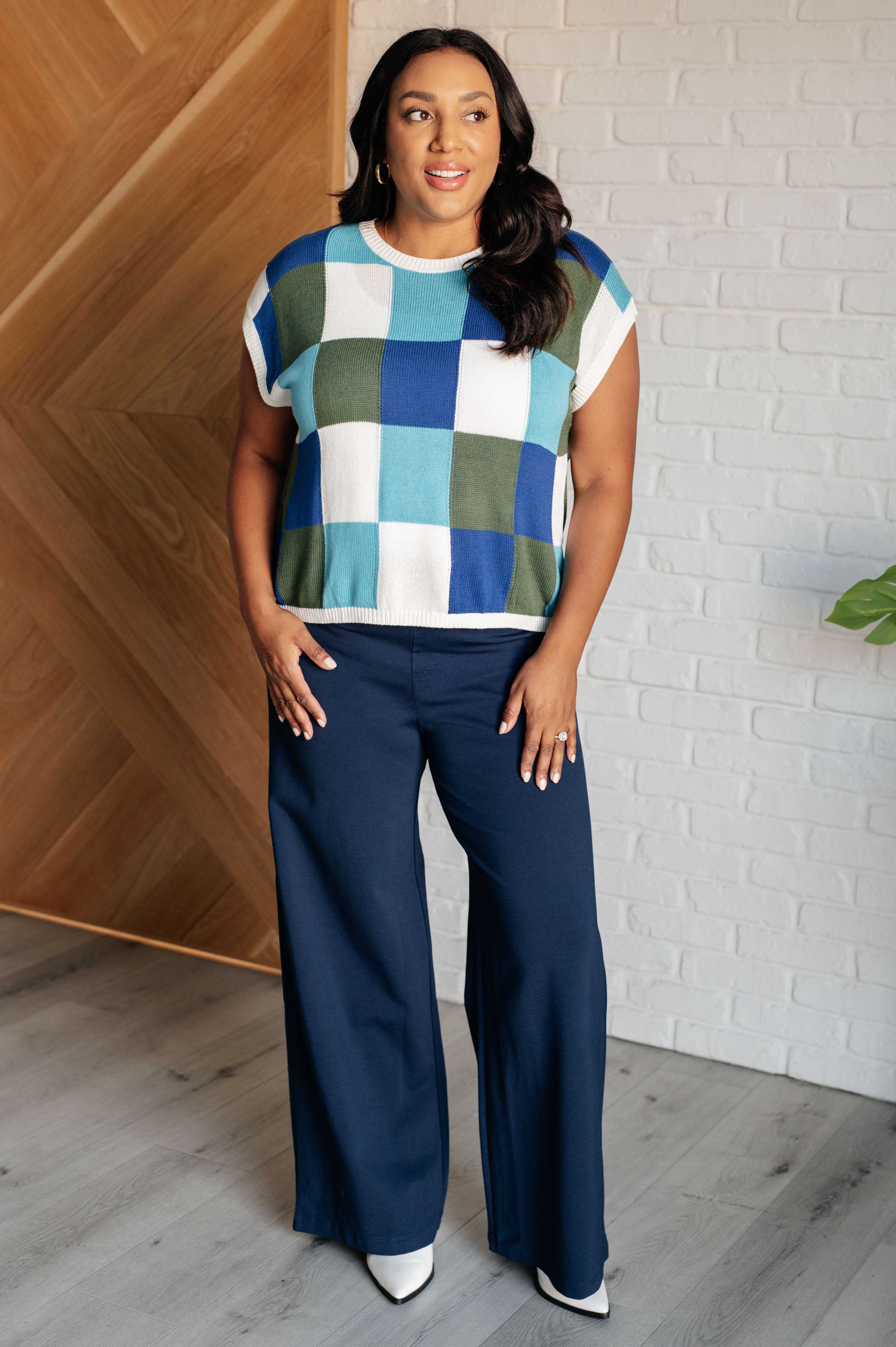 Magic Wide Leg Pants in Navy - Charming Charlie