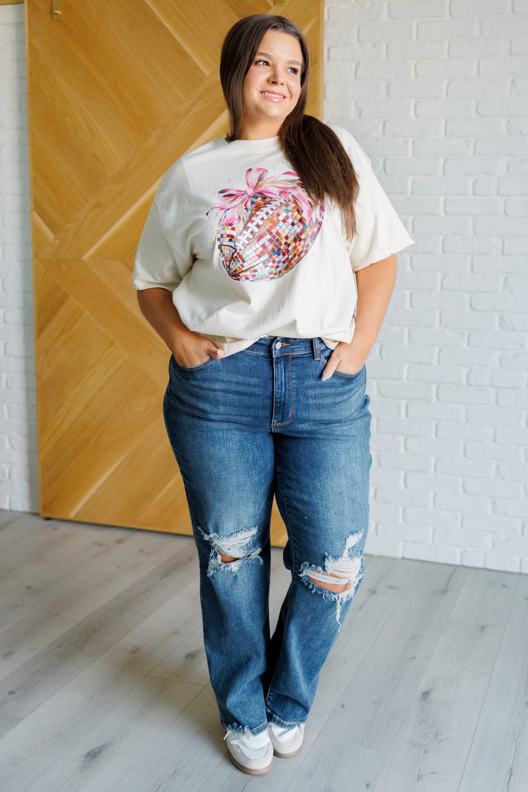 Disco Football Graphic Tee - Charming Charlie