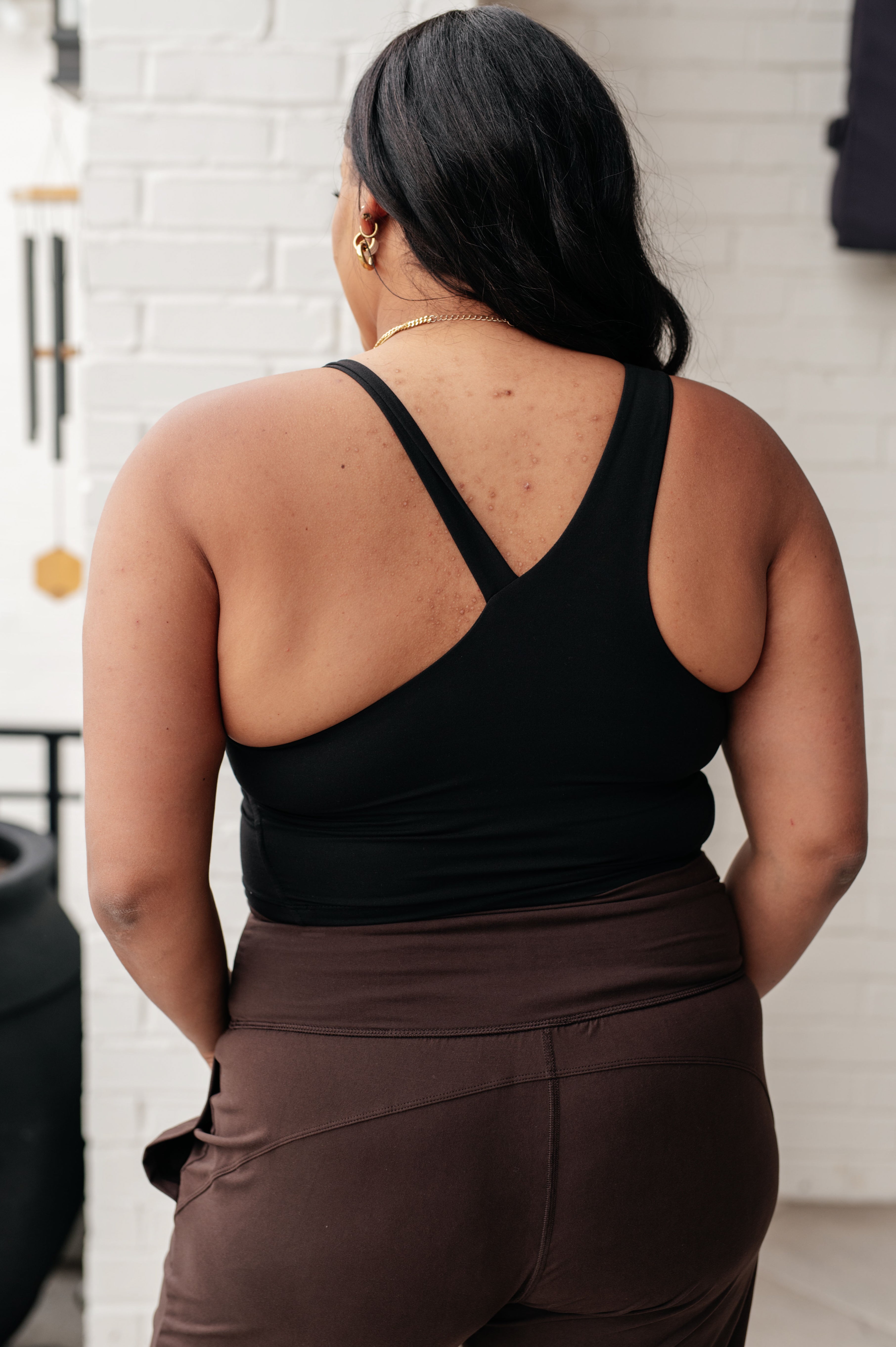 Doing it For Me Asymmetrical Tank in Black - Charming Charlie