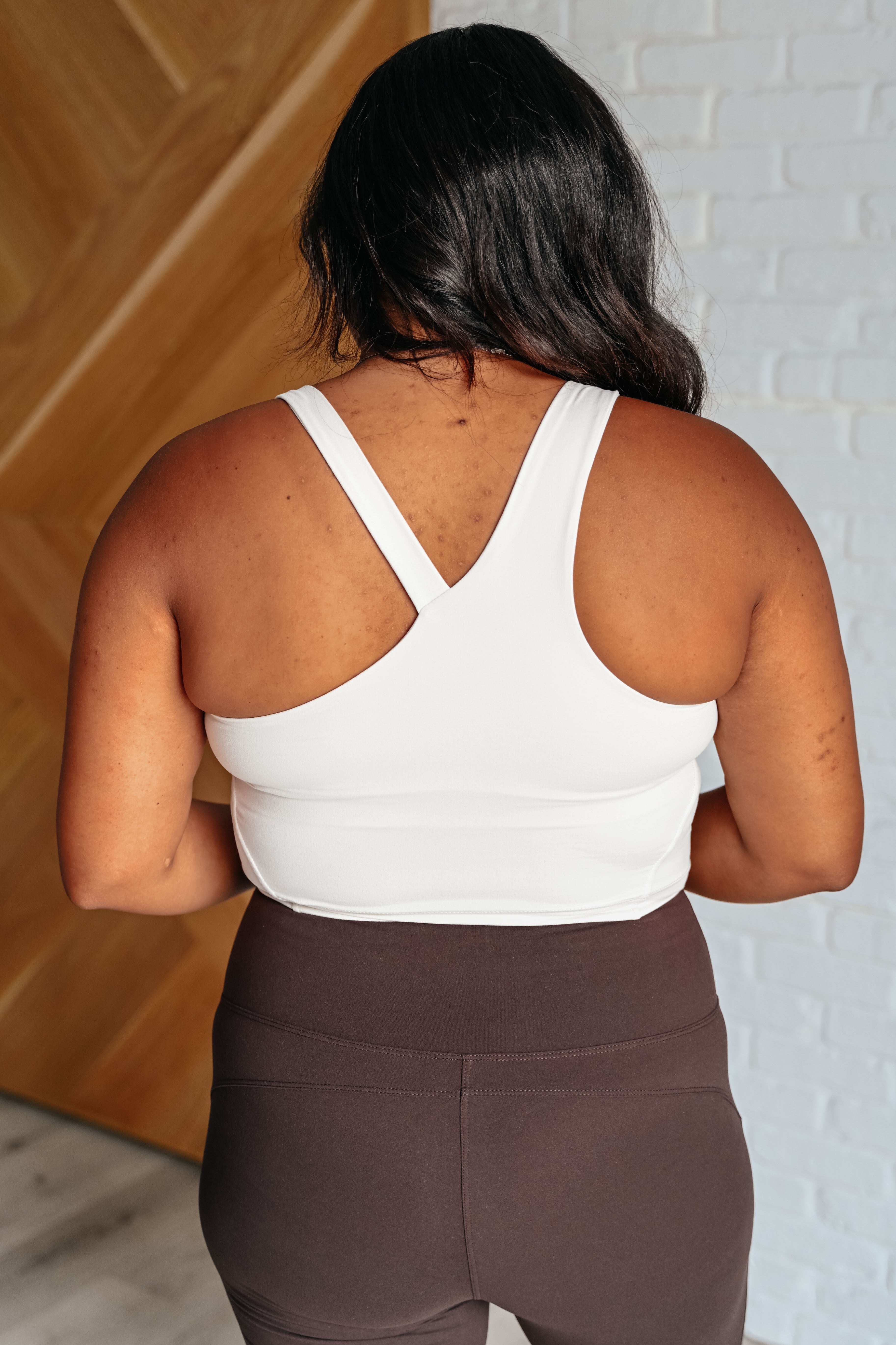 Doing it For Me Asymmetrical Tank in White Pearl - Charming Charlie