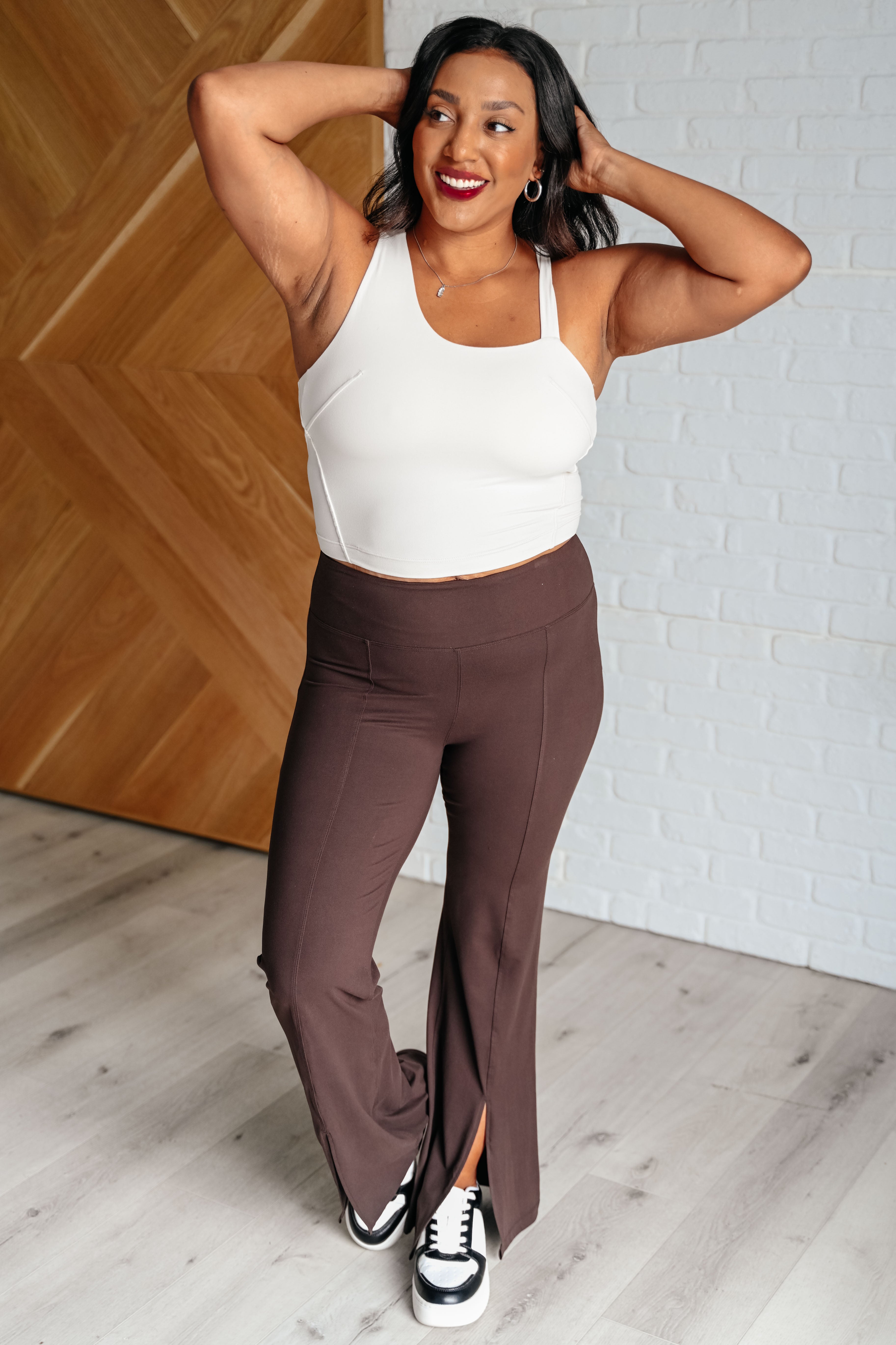 Doing it For Me Asymmetrical Tank in White Pearl - Charming Charlie