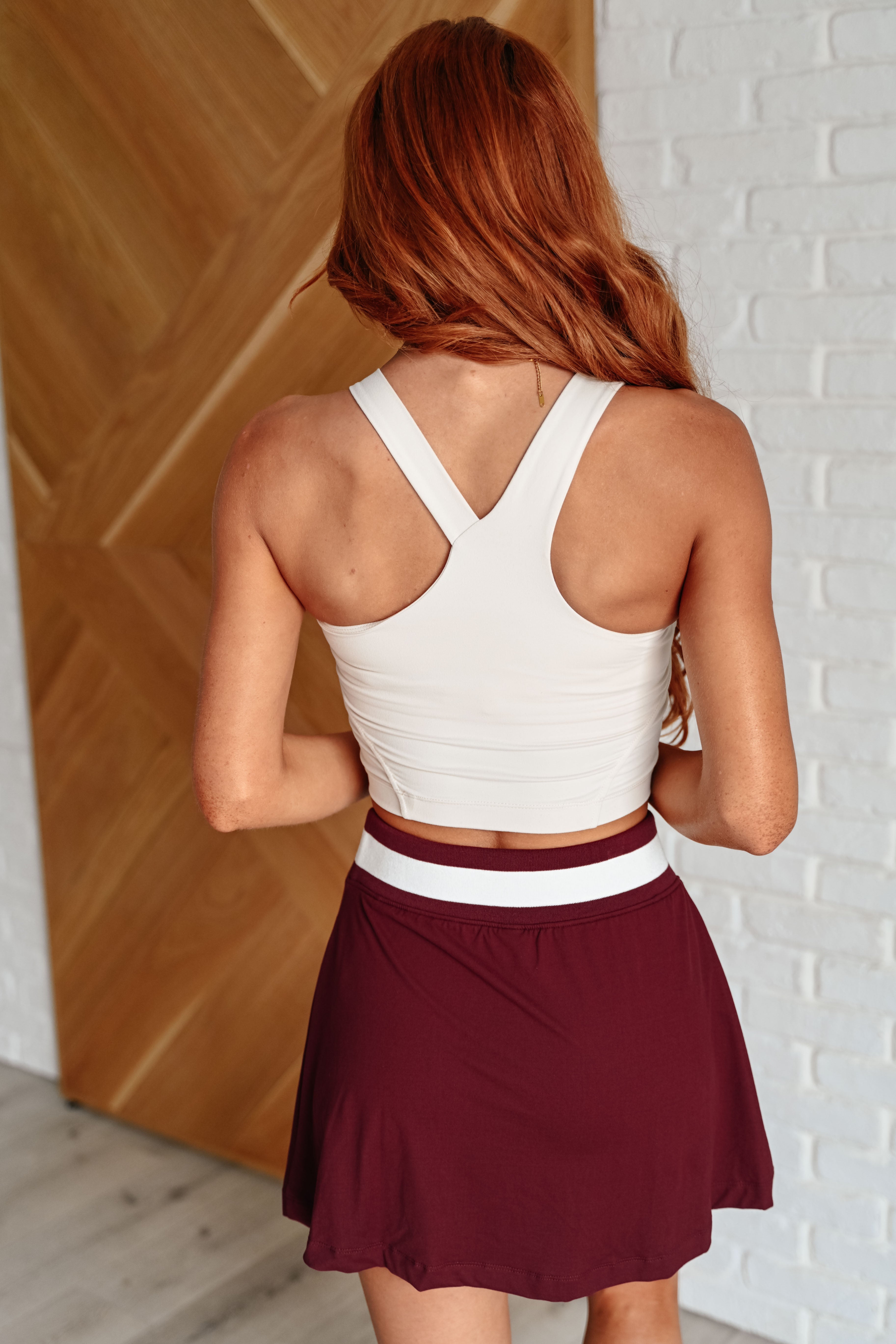 Doing it For Me Asymmetrical Tank in White Pearl - Charming Charlie