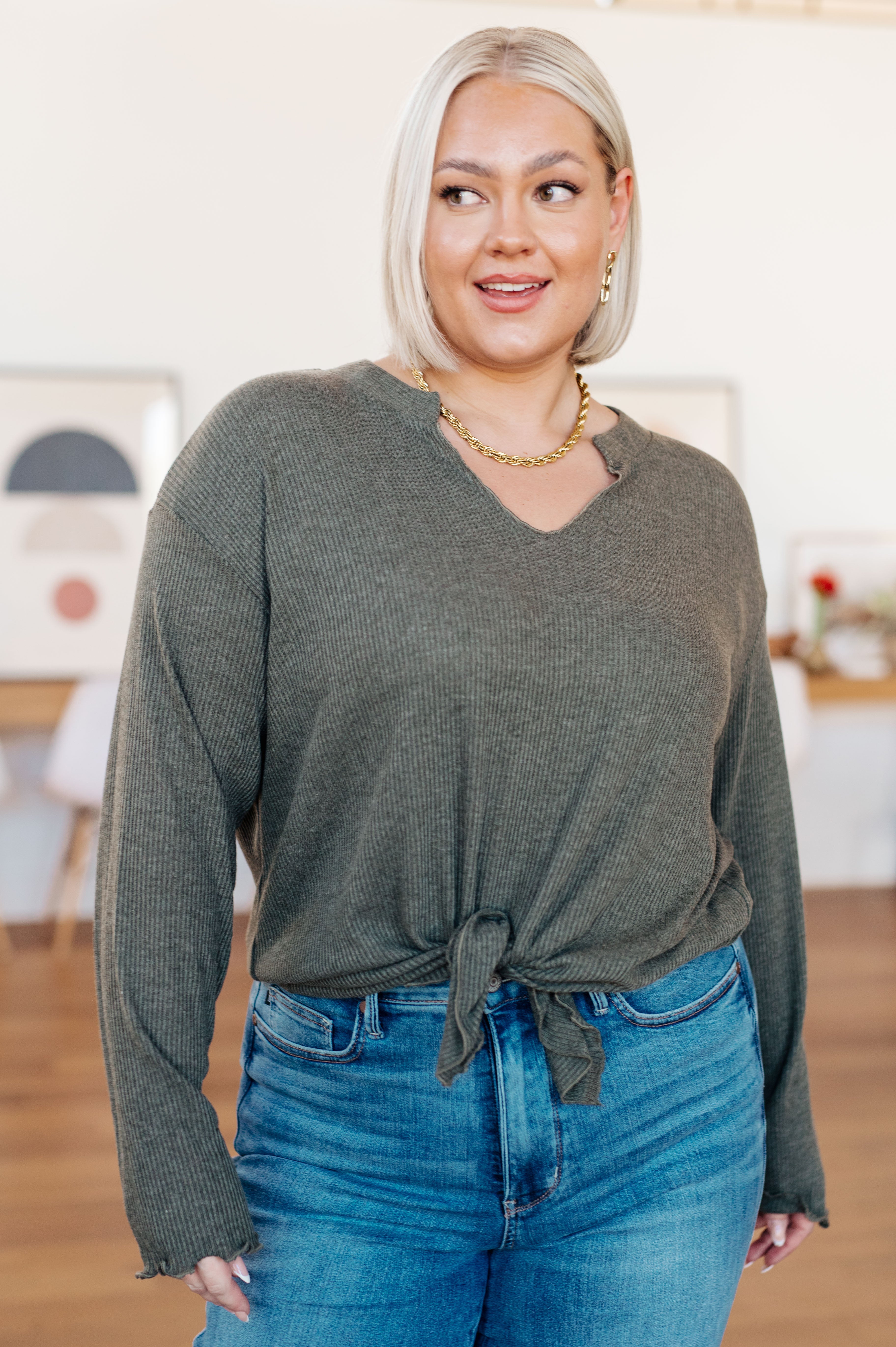 Don't Be Careless Ribbed Knit Top - Charming Charlie