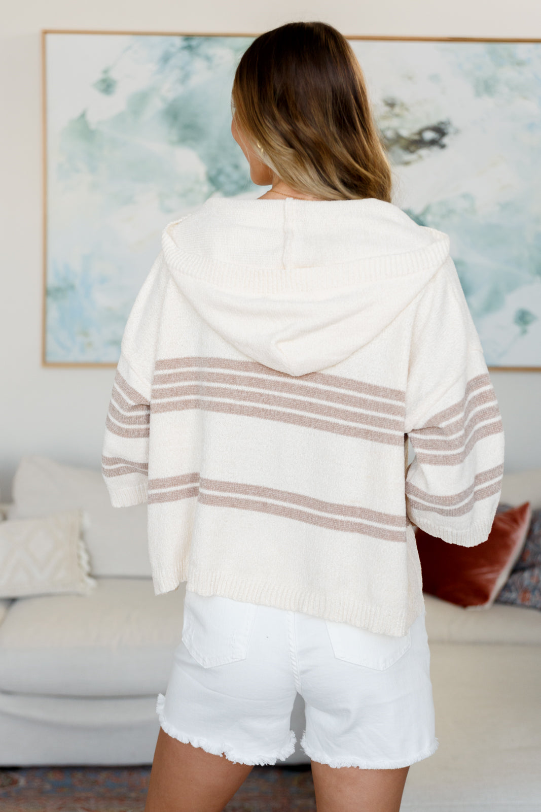 Don't Forget the Cold Foam Striped Hoodie - Charming Charlie