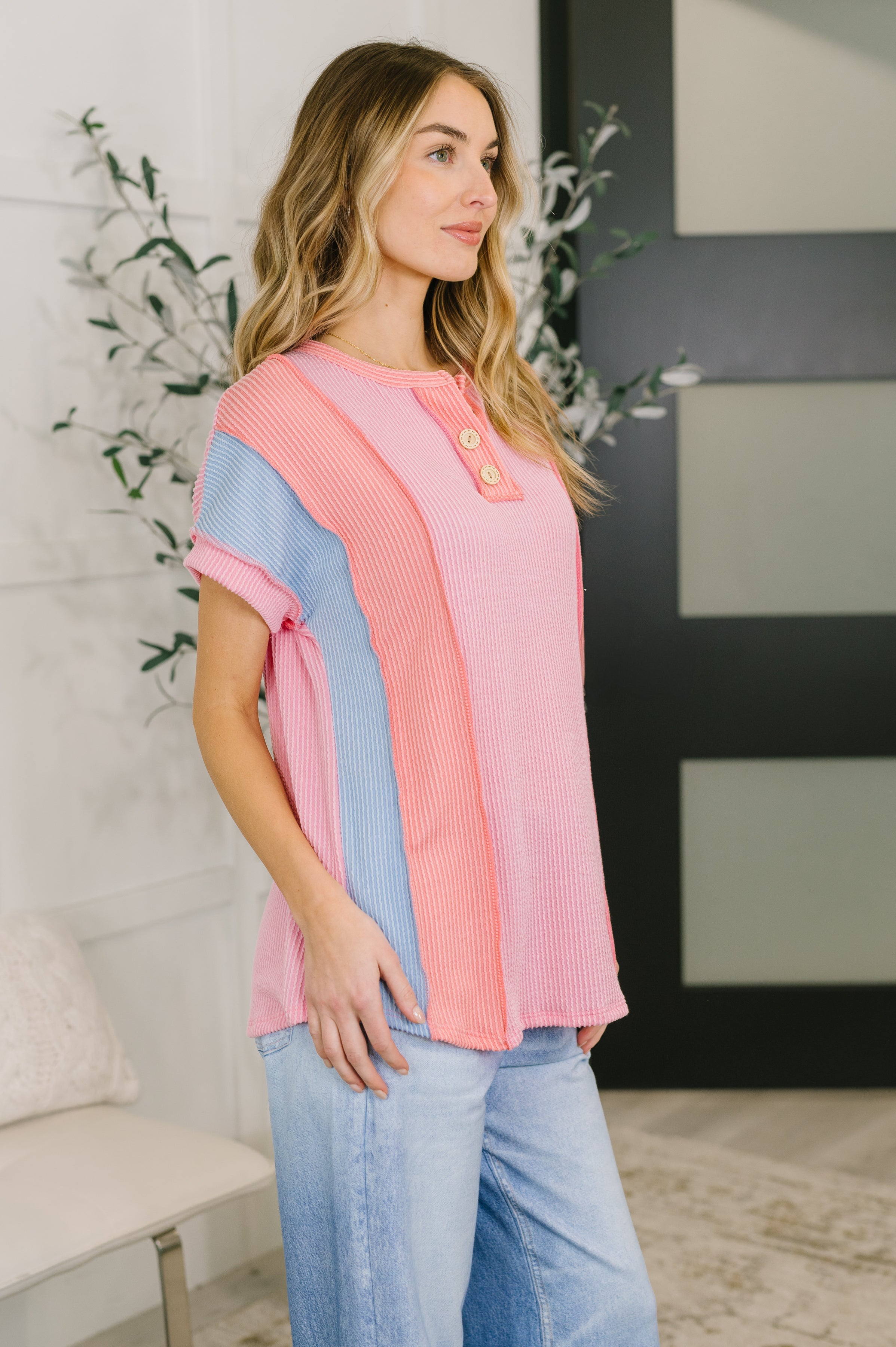 Don't Stop Til' You Get Enough Color Block Top - Charming Charlie