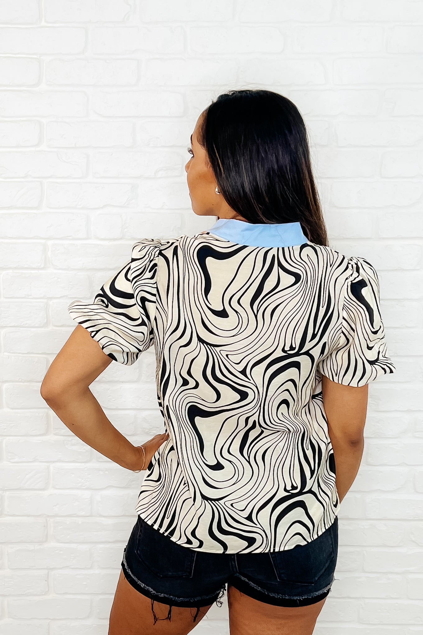 Don't Want to Wait Zebra Print Top - Charming Charlie