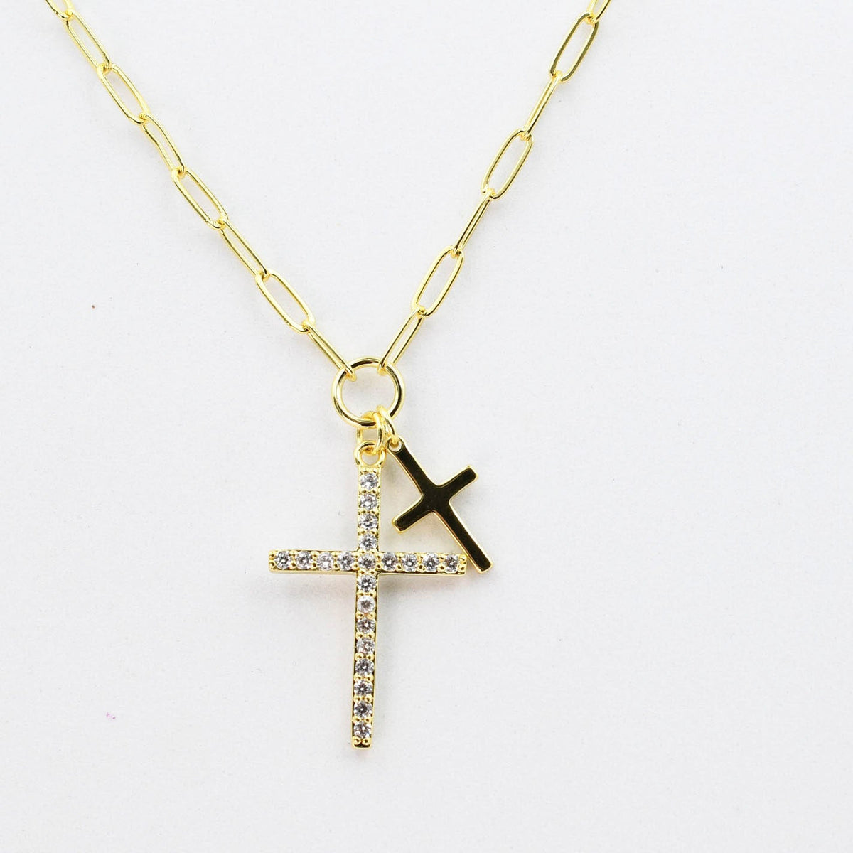 2 Ct Diamond Cross Necklace, Lab Grown Diamond Pendant 2 Ct Diamond Cross Necklace, Lab Grown Diamond Pendant