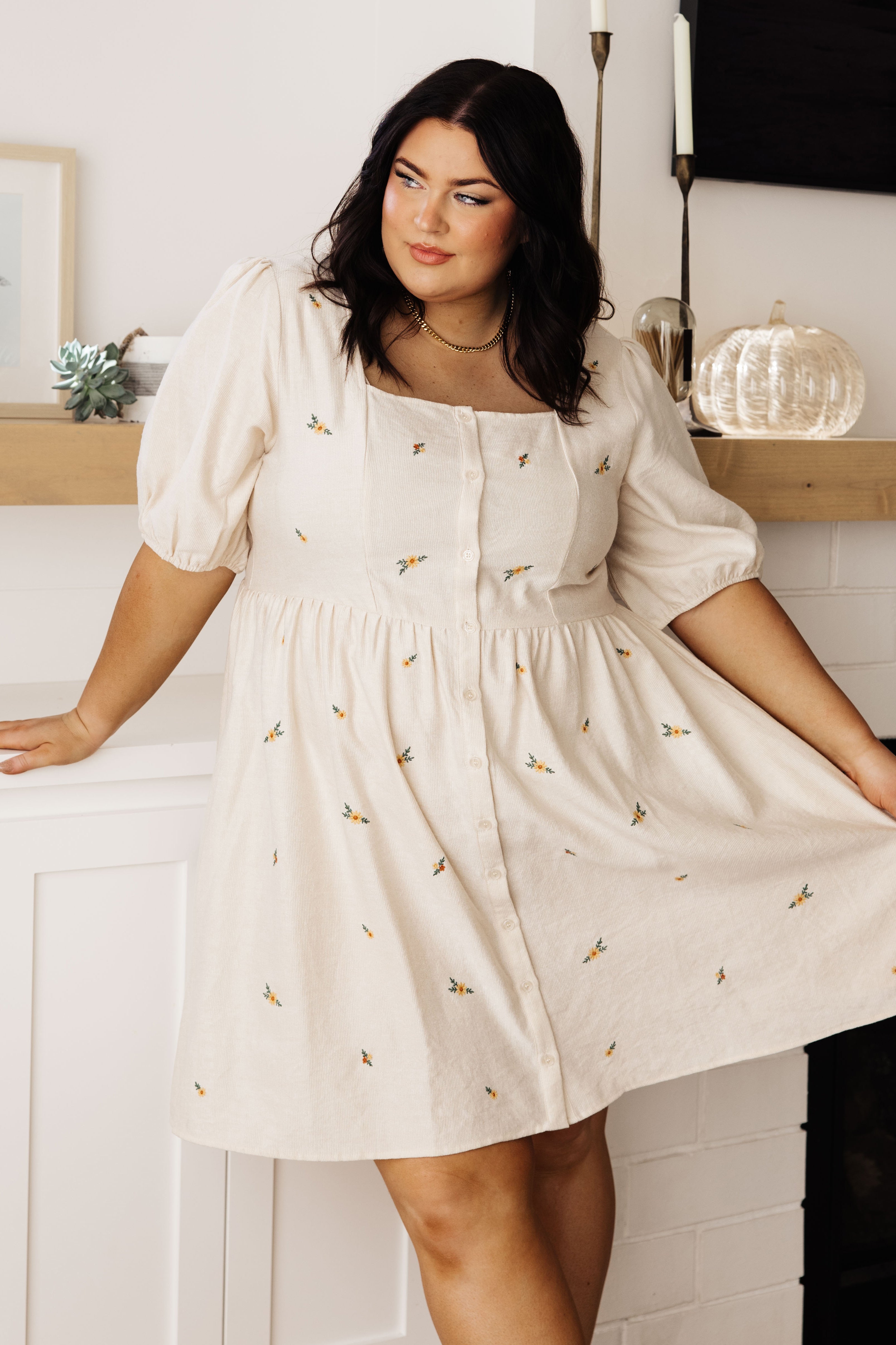Dream a Little Dream Embroidered Dress - Charming Charlie