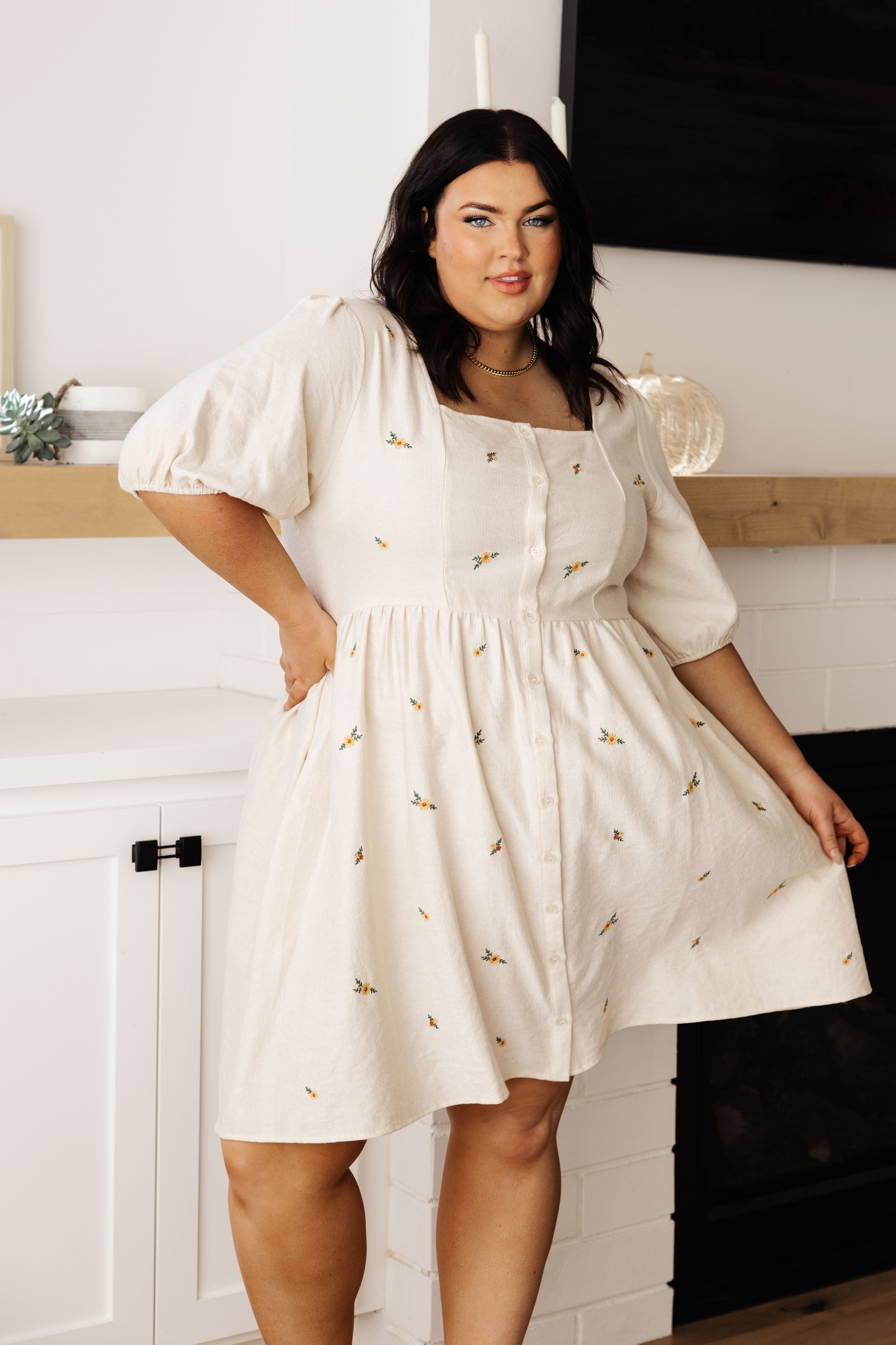 Dream a Little Dream Embroidered Dress - Charming Charlie
