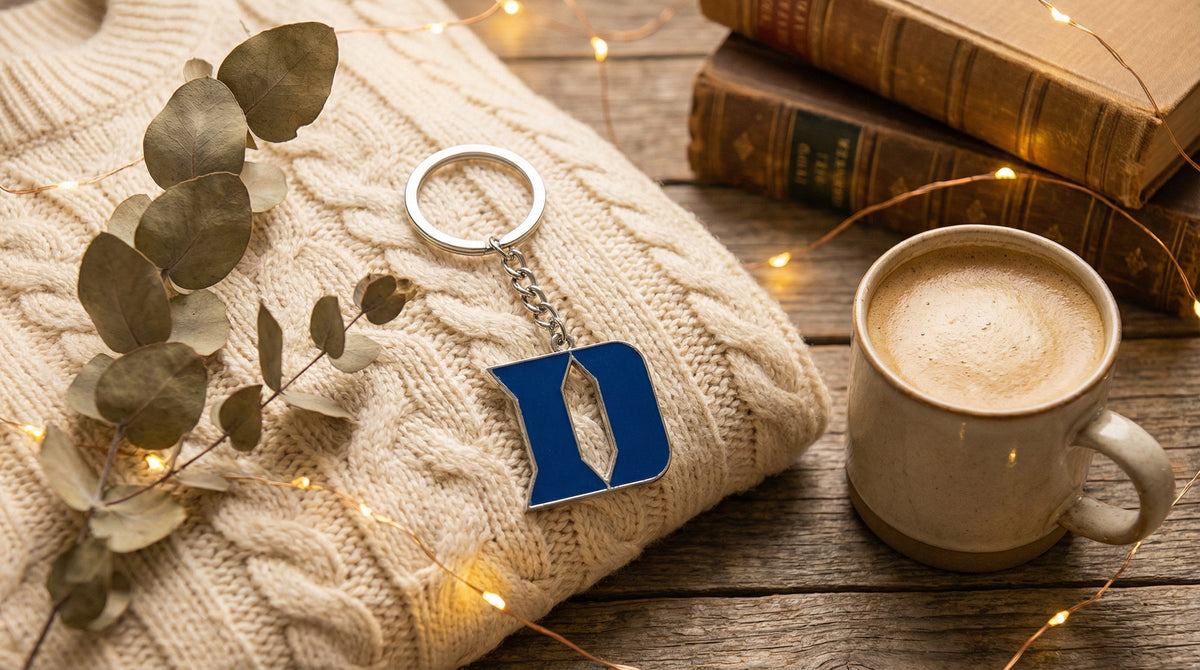Silver Duke Blue Devils Keychain - Charming Charlie