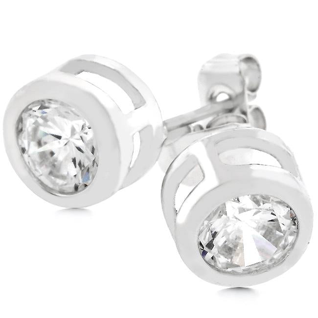 Bezel Stud Earrings - Charming Charlie