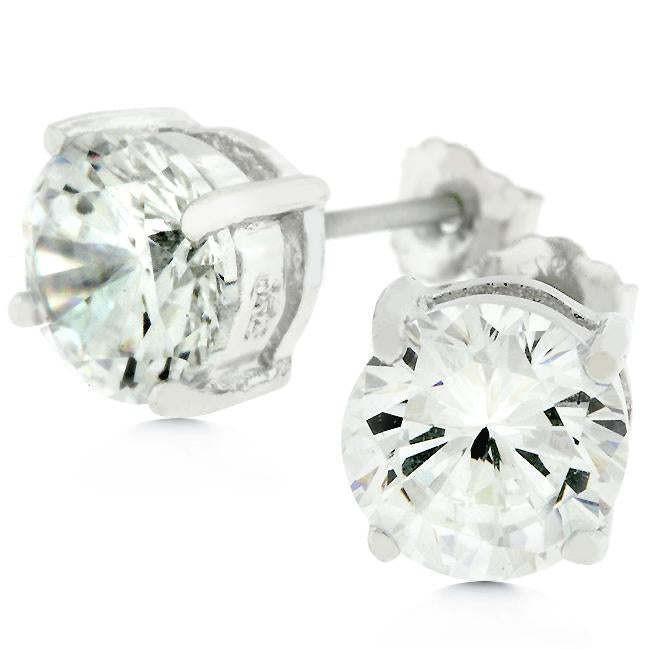 7mm Round Cut Stud Earrings - Charming Charlie