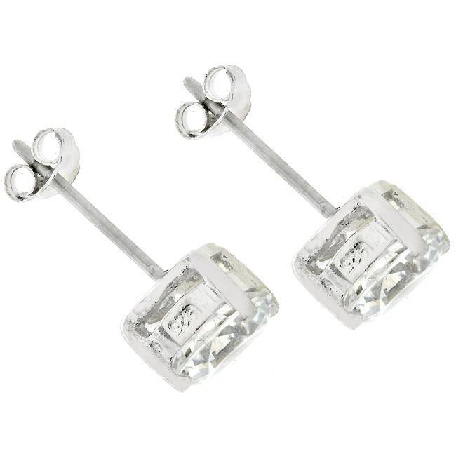 7mm Round Cut Stud Earrings - Charming Charlie
