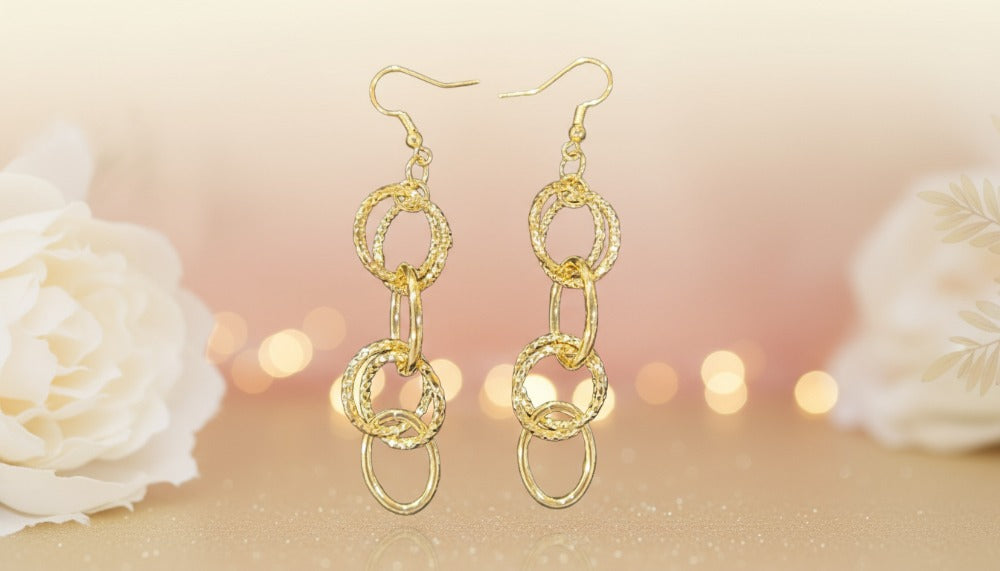 Chic Chain Drops in Gold Earrings - Charming Charlie