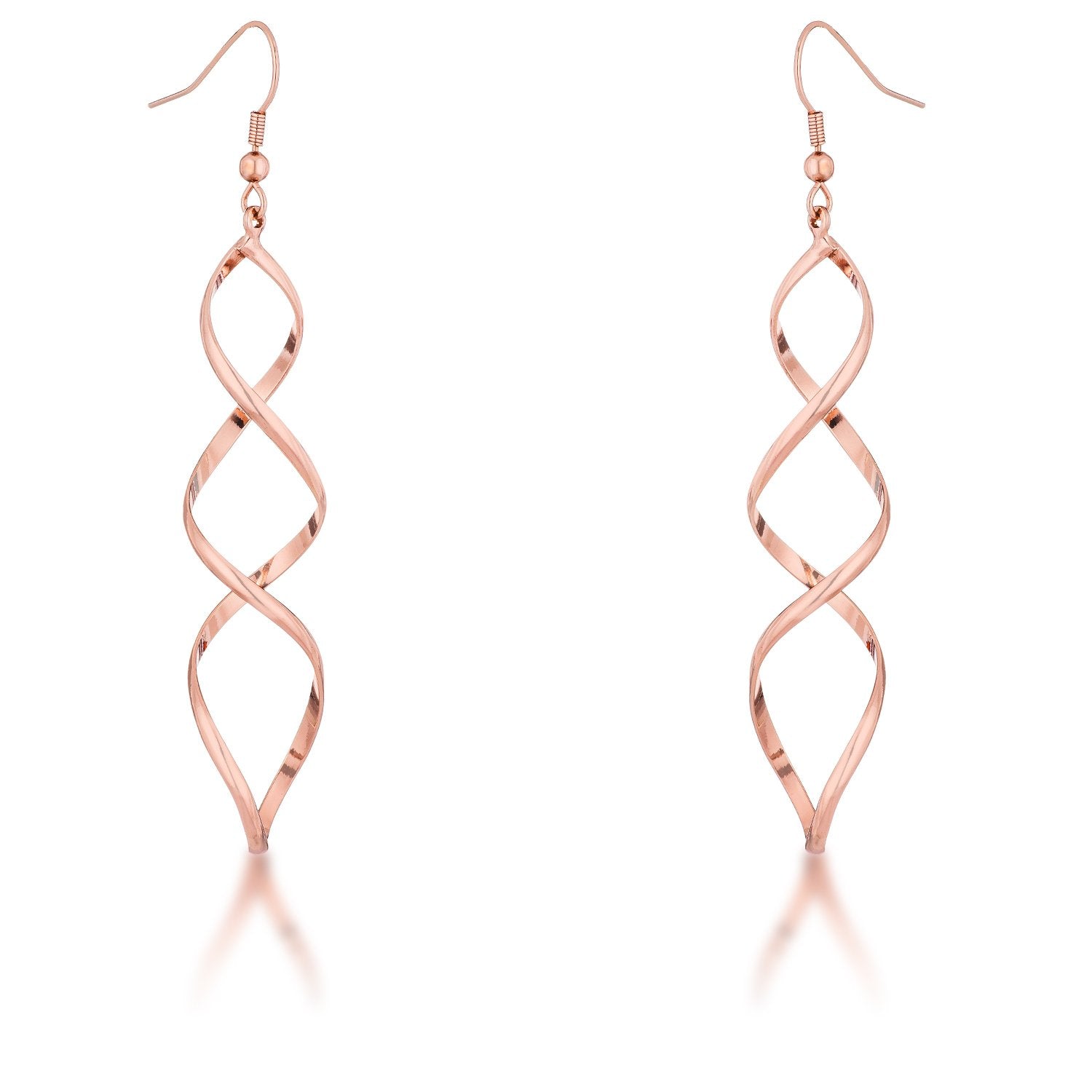 Rose Goldtone Twist Earrings - Charming Charlie