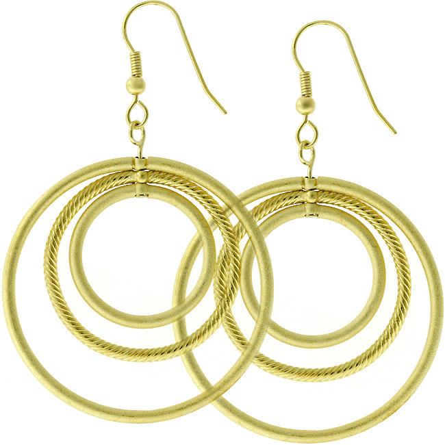 Golden Illusion Hoop Earrings - Charming Charlie