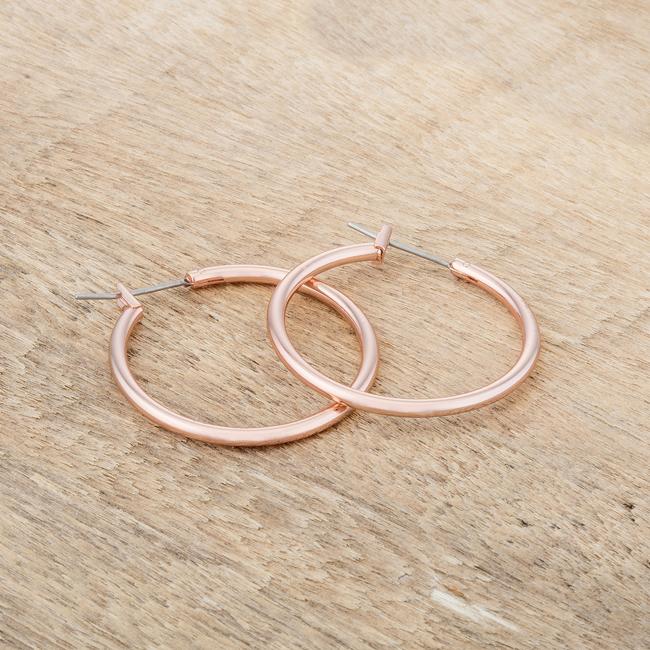 Small Rosegold Hoop Earrings - Charming Charlie