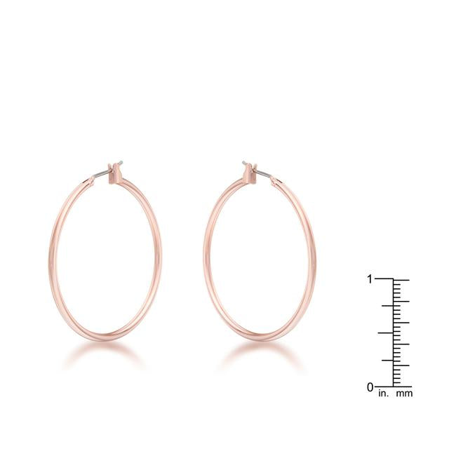 Elegant Rosegold Hoop Earrings - Charming Charlie