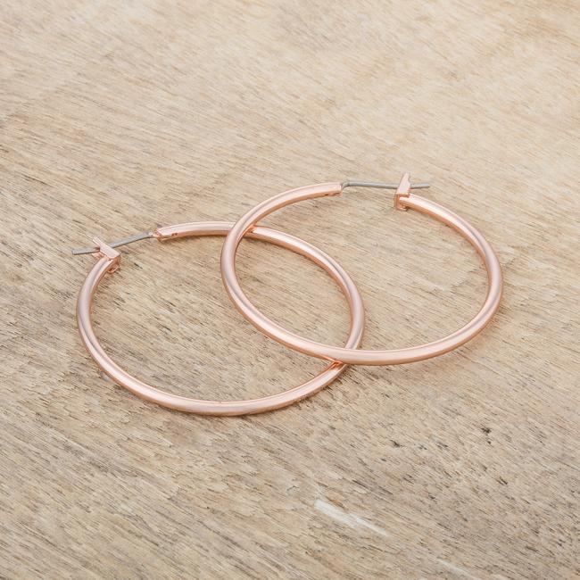 Elegant Rosegold Hoop Earrings - Charming Charlie
