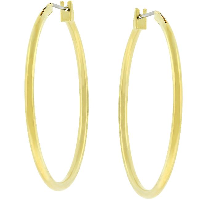 Basic Golden Hoop Earrings - Charming Charlie
