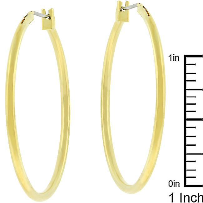 Basic Golden Hoop Earrings - Charming Charlie