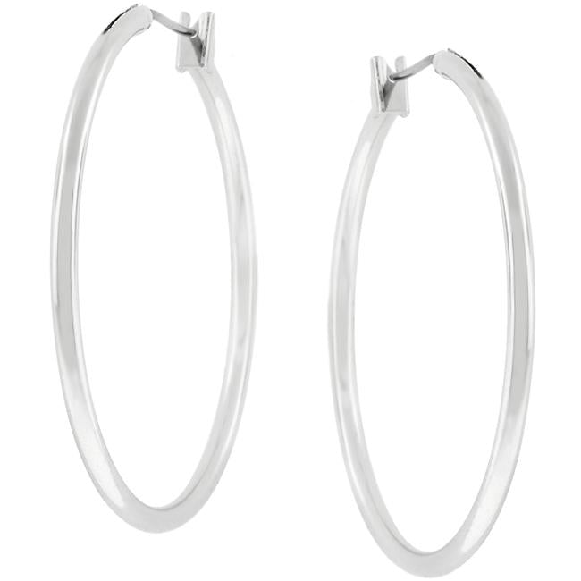 Basic Silvertone Finish Hoop Earrings - Charming Charlie