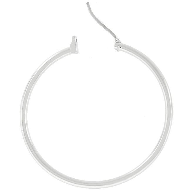 Basic Silvertone Finish Hoop Earrings - Charming Charlie