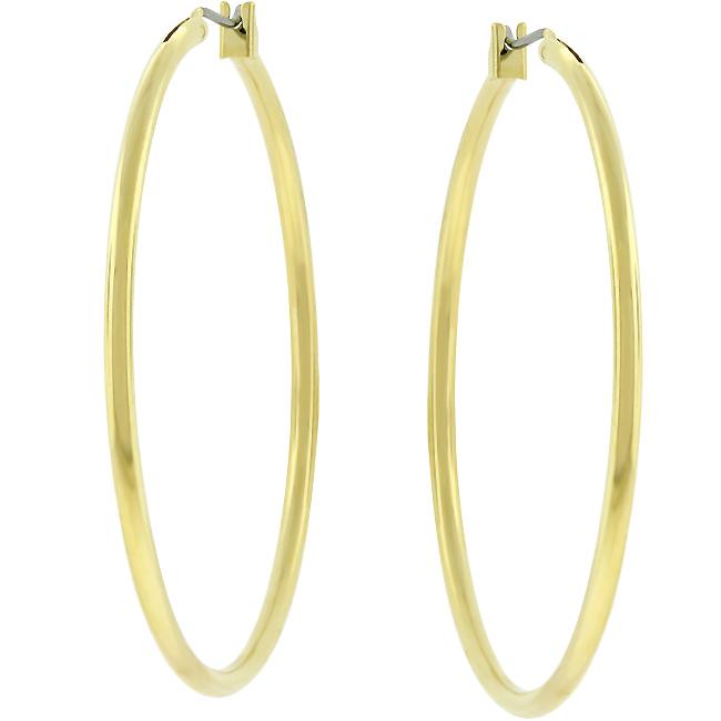 Large Golden Hoop Earrings - Charming Charlie