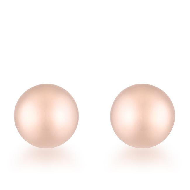 Tanya Rose Gold Sphere Stud Earrings - Charming Charlie
