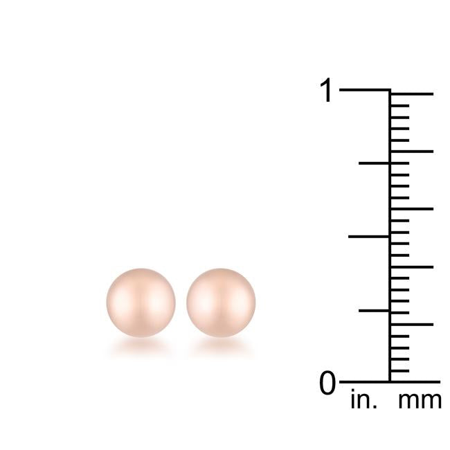 Tanya Rose Gold Sphere Stud Earrings - Charming Charlie