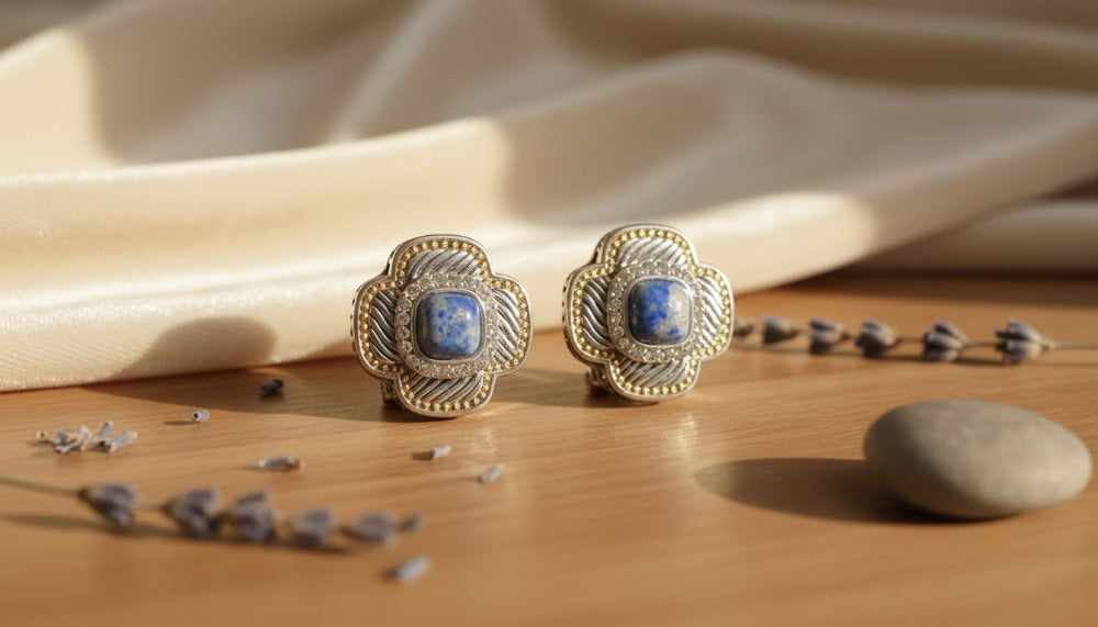 Blue Royale Studs Earrings - Charming Charlie