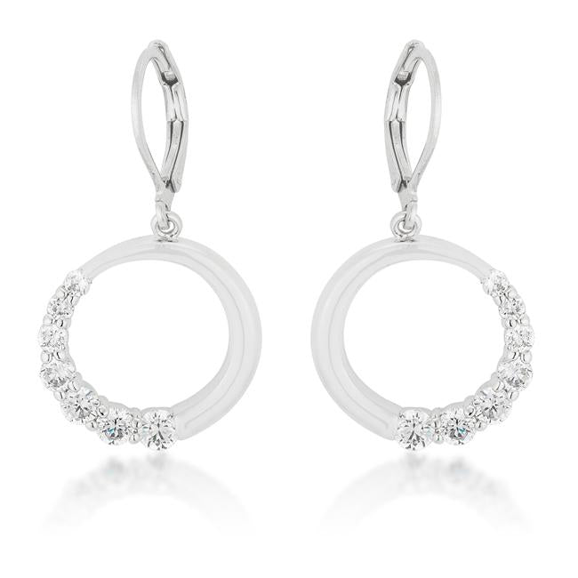 Graduated Cubic Zirconia Circle Earrings - Charming Charlie