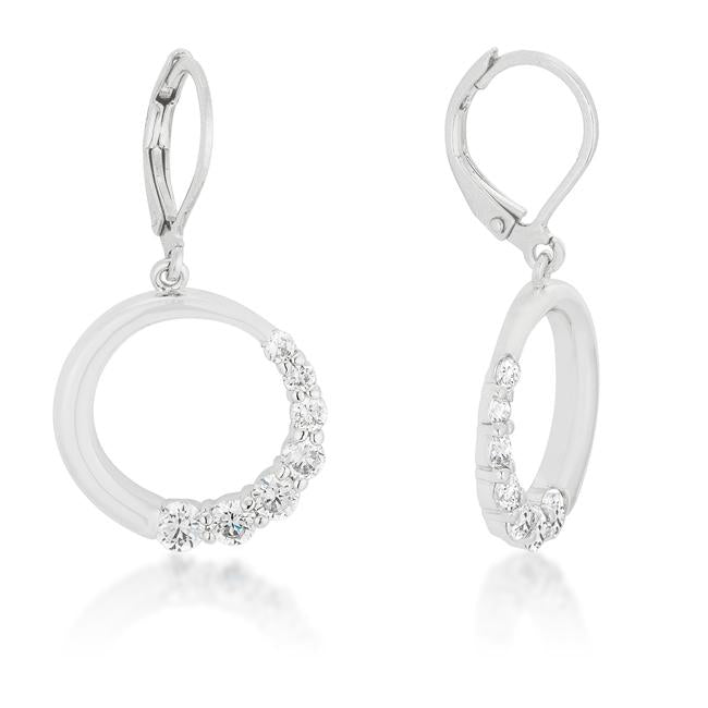 Graduated Cubic Zirconia Circle Earrings - Charming Charlie