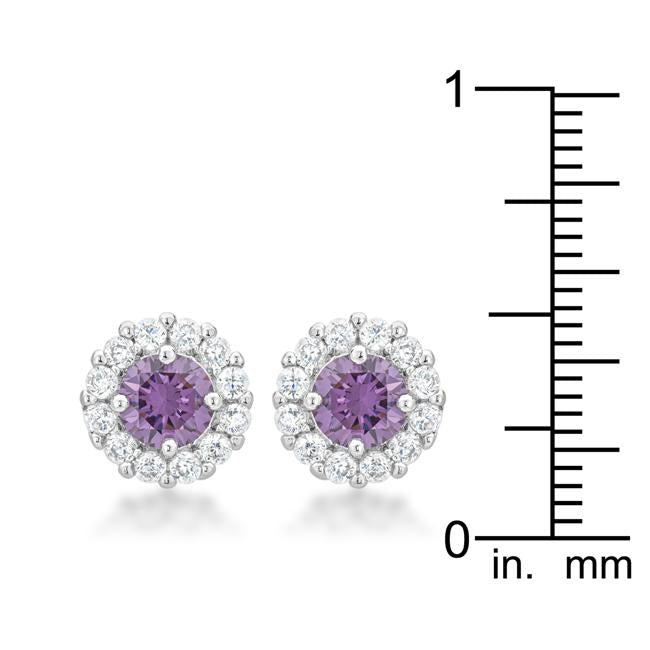 Bella Bridal Earrings in Purple - Charming Charlie