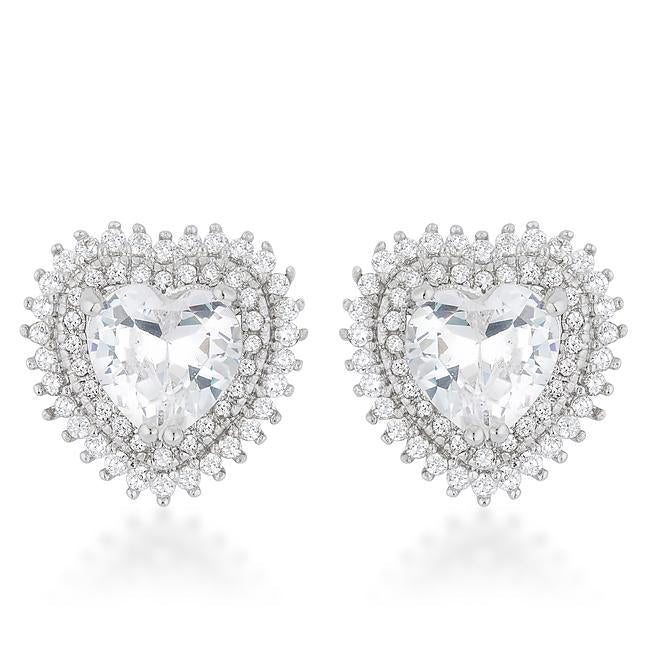 Halo Heart Earrings - Charming Charlie