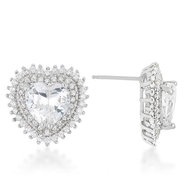 Halo Heart Earrings - Charming Charlie