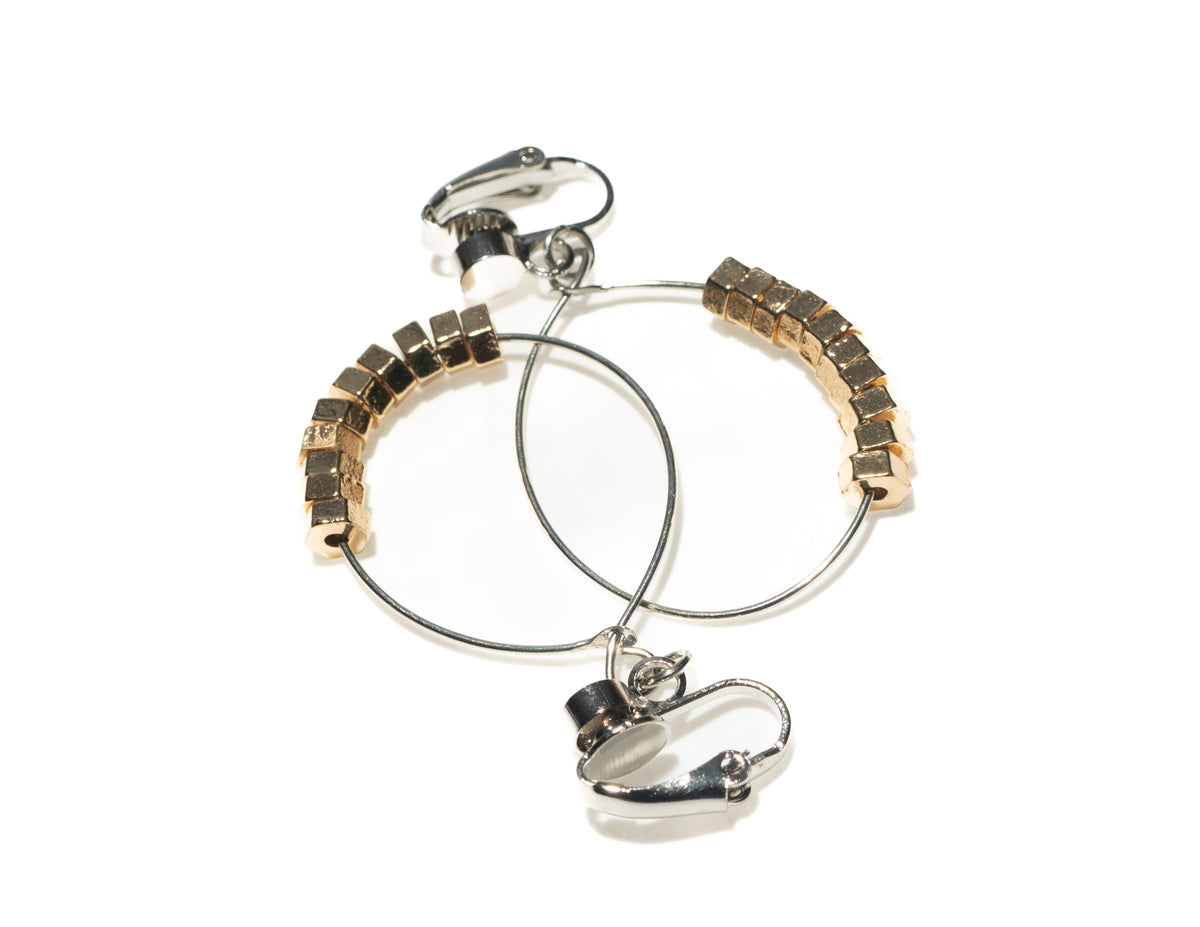 Multi Metal Tear Drop Clip On Earring - Charming Charlie