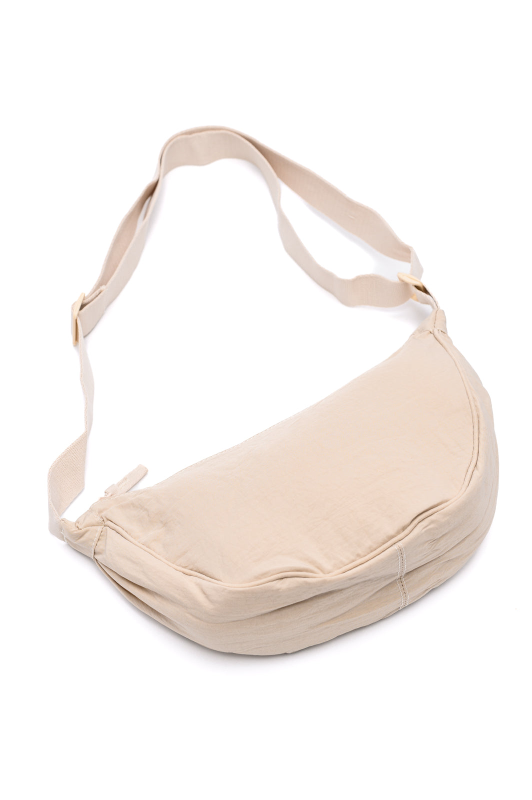 Essentially Everything Round Mini Crossbody Bag in Off White - Charming Charlie