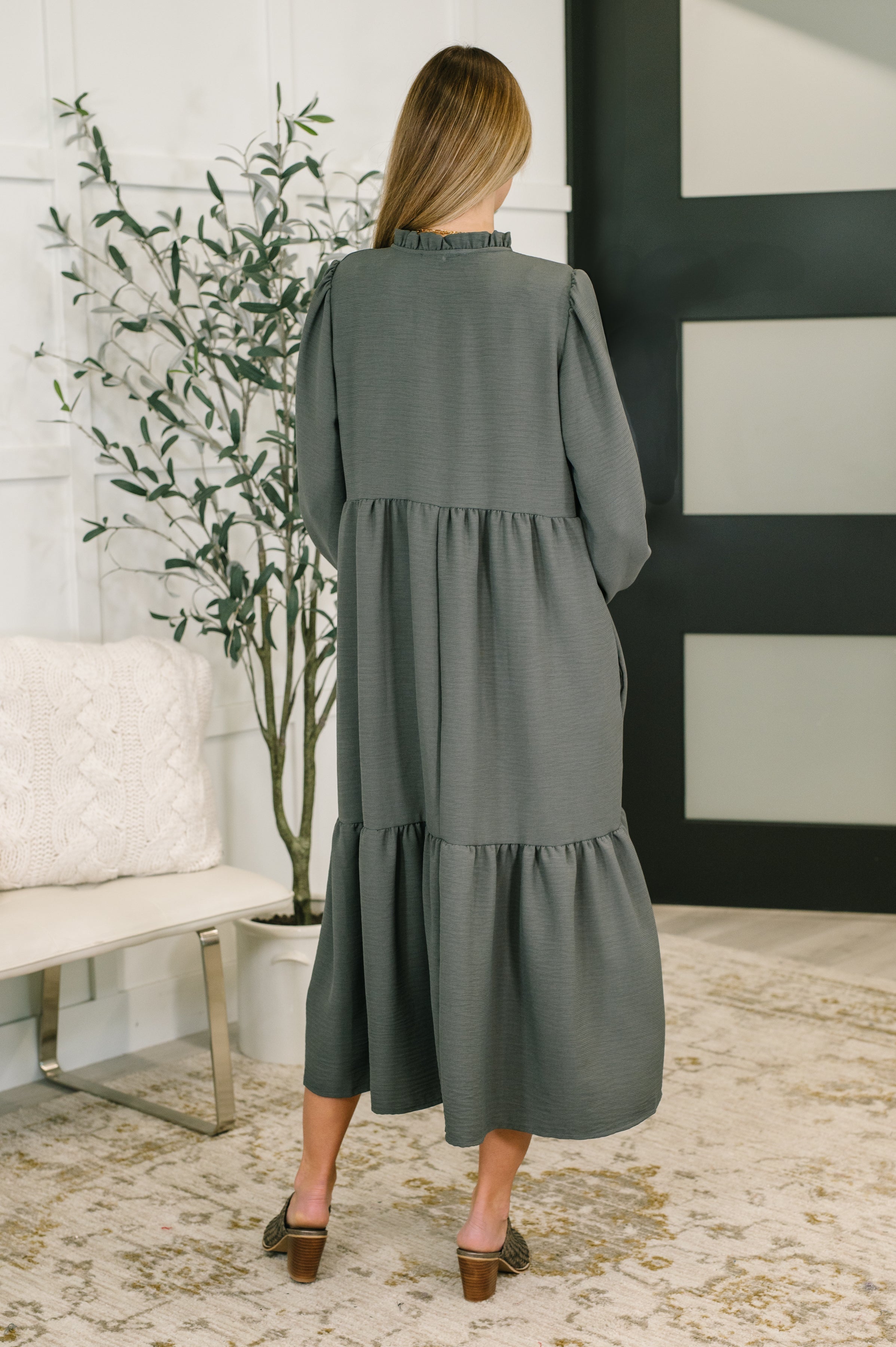 Every Single Touch V-Neck Tiered Dress - Charming Charlie