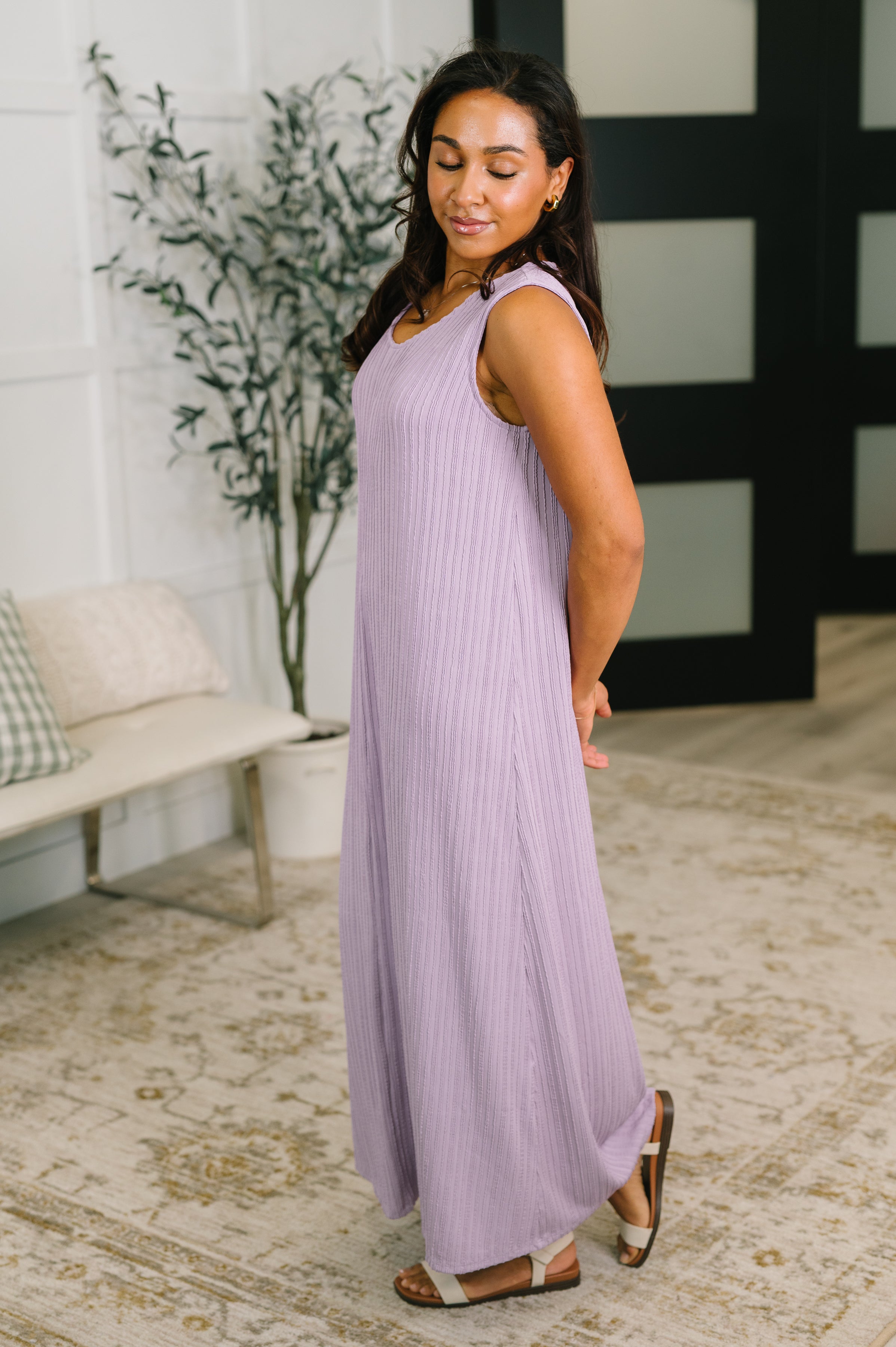 Everything She Wants Sleeveless Maxi Dress in Lavender - Charming Charlie