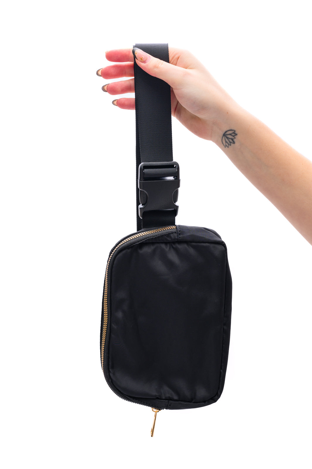 Everywhere I Go Crossbody Belt Bag in Black - Charming Charlie