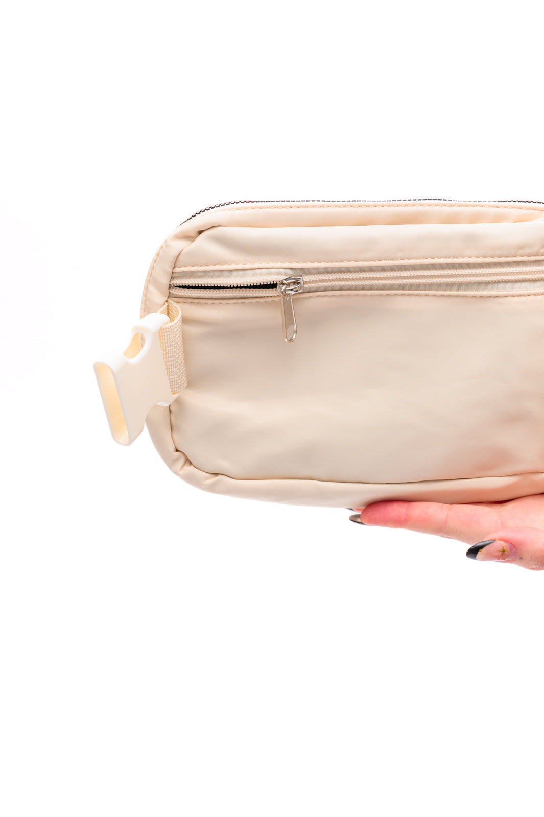 Everywhere I Go Crossbody Belt Bag in Ivory - Charming Charlie