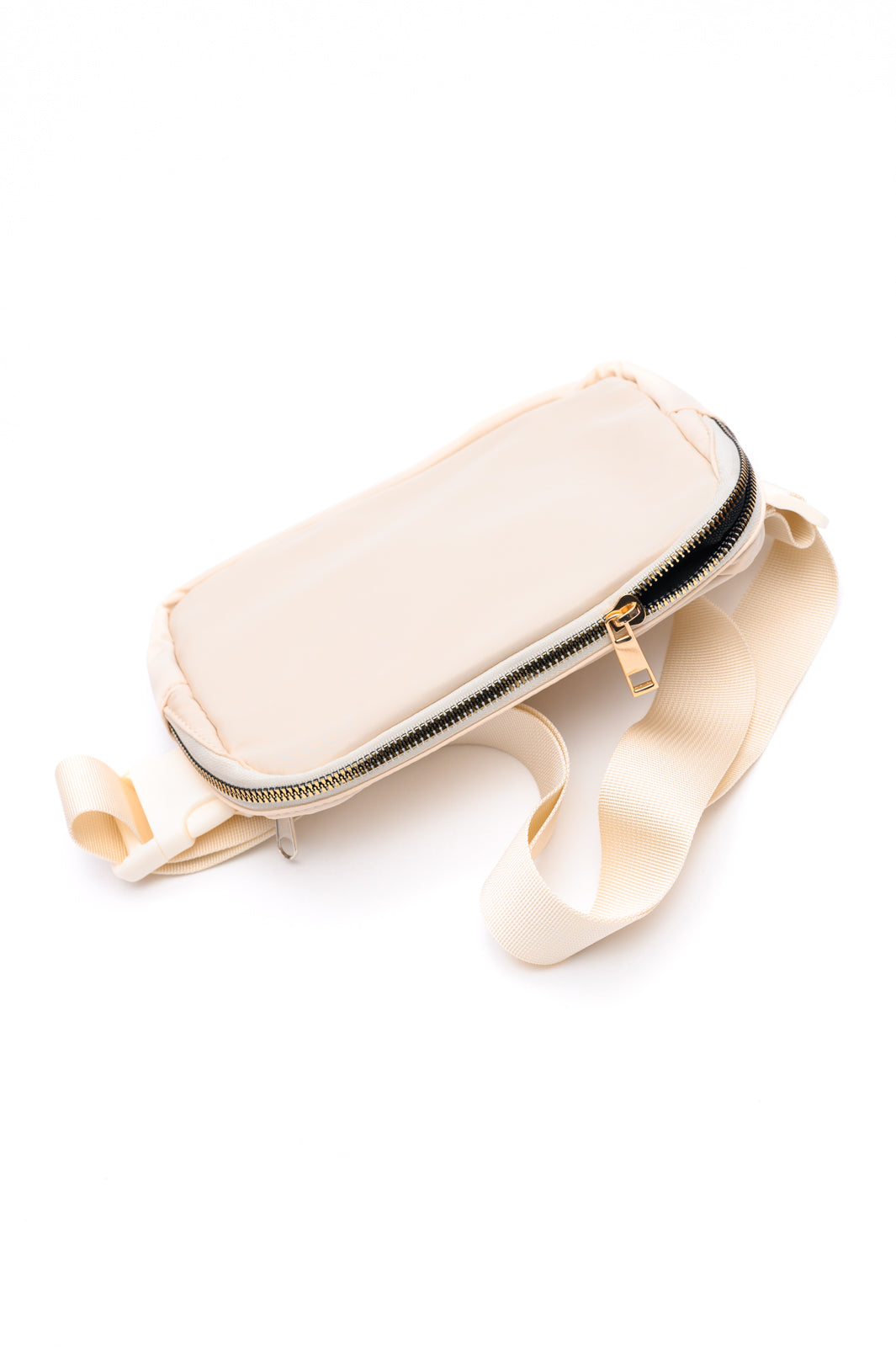 Everywhere I Go Crossbody Belt Bag in Ivory - Charming Charlie