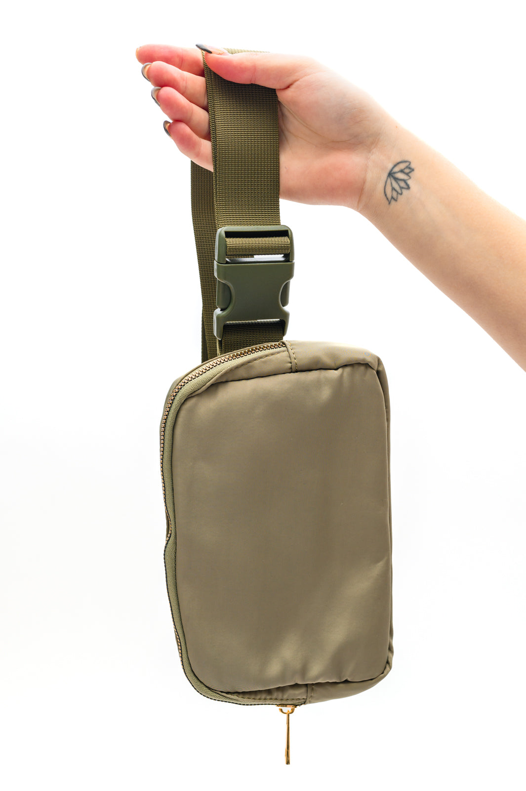 Everywhere I Go Crossbody Belt Bag in Olive - Charming Charlie