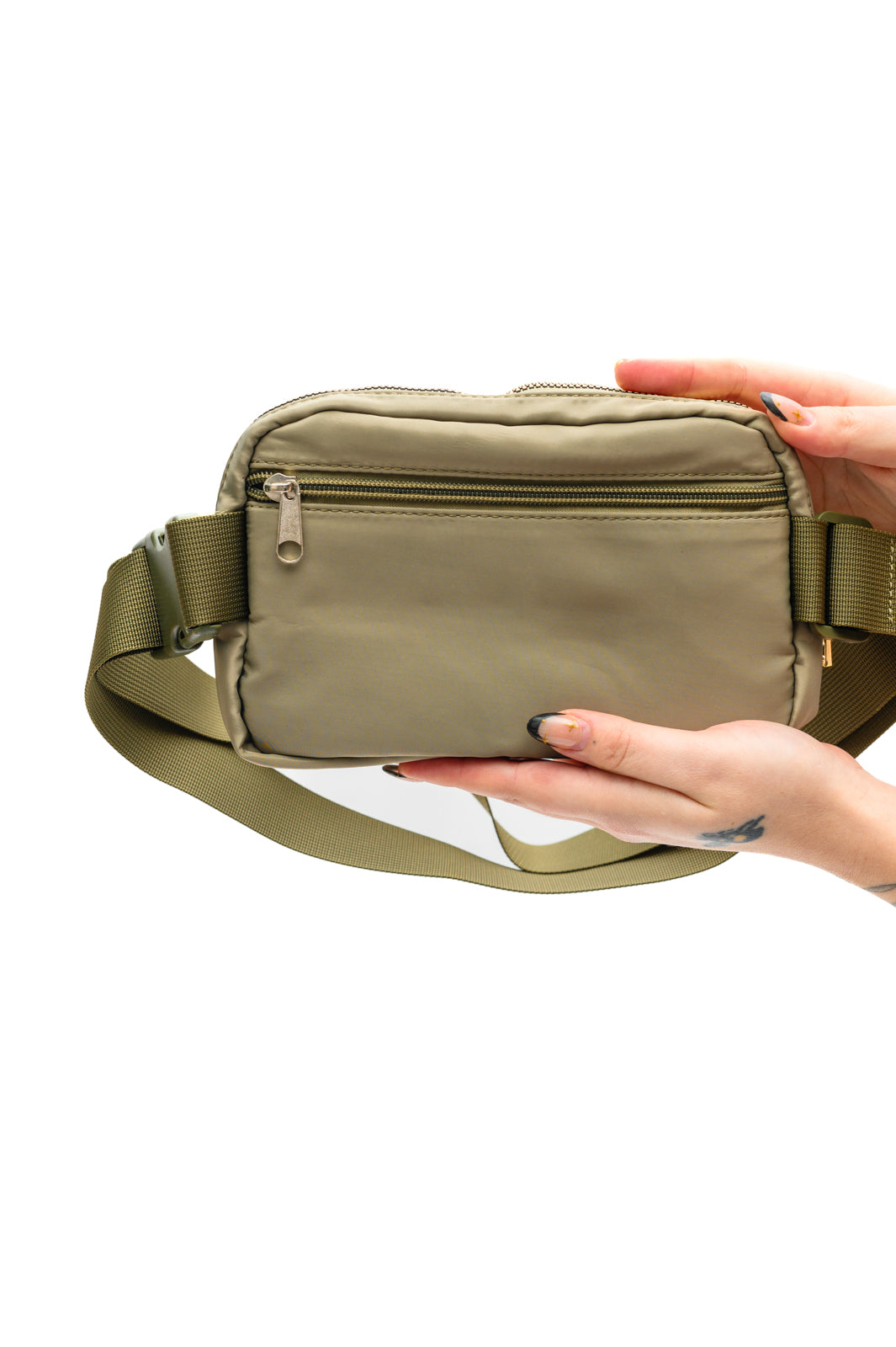 Everywhere I Go Crossbody Belt Bag in Olive - Charming Charlie