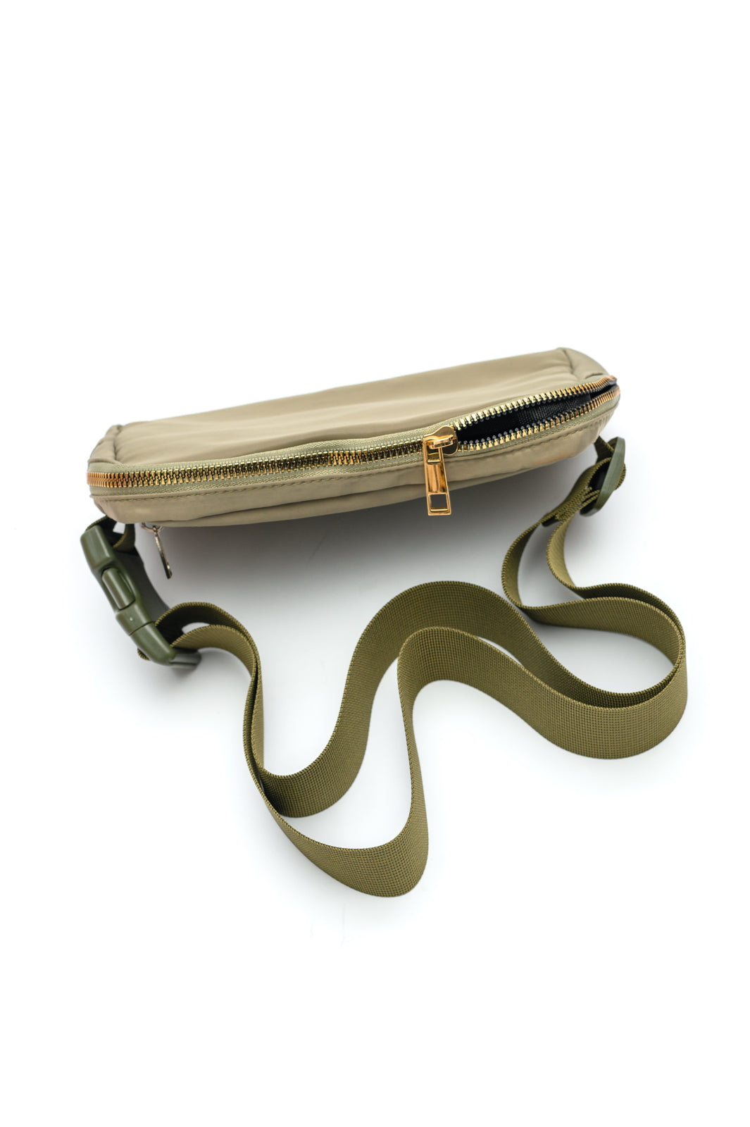 Everywhere I Go Crossbody Belt Bag in Olive - Charming Charlie